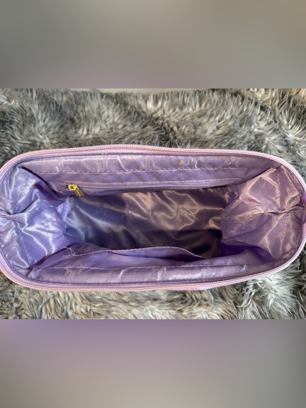 NWT - Jeffree Star Lavender Star Accent Double-Compartment Cosmetic Bag - Picture 6 of 8